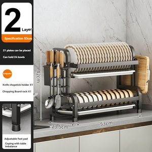 Accesorios de Cocina Modernos y Sencillos, Escurridor de Platos de Metal Tipo Soporte, Multifuncional, Ahorra Espacio, Escurridor de <span class=keywords><strong>Encimera</strong></span> - Product Image 2