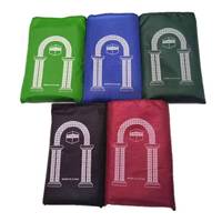 Tapis de prière de voyage Raudhah Sajdah en velours diamanté matelassé, vente en gros d'usine, best-seller, cadeau islamique musulman, hauteur de poils en peluche