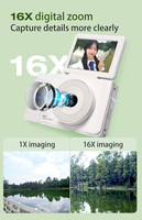 Appareil photo numérique professionnel 4K avec écran de 2,8 pouces et capteur CMOS – Idéal pour la photographie et la vidéo