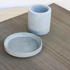 Caro Light Gray Cement <b>Candle</b> Holders for Home Decor <b>Dinner</b> <b>Candles</b>-Wholesale - Product Image 5