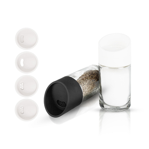 360 Revolving Turntable <strong>Rotating</strong> Organizer Spice Rack Glass Bbq Seasoning Container Salt Jar Set With Handle - Product Image 4