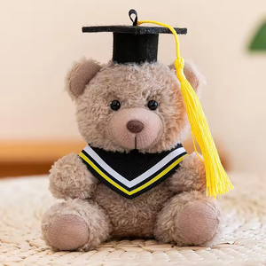 Adorable Ours en Peluche de Remise de Diplôme - Rembourrage en Polyester Ultra Doux, Chapeau de Docteur, Pompon Coloré, Cadeau de Remise de Diplôme - Product Image 4