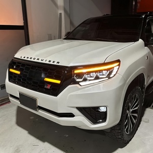 Calandre avant noire brillante de style GR-Sport de luxe pour Land Cruiser <span class=keywords><strong>PRADO</strong></span> 2018-2023 avec logo LED éclairé compatible radar TSS - Product Image 4