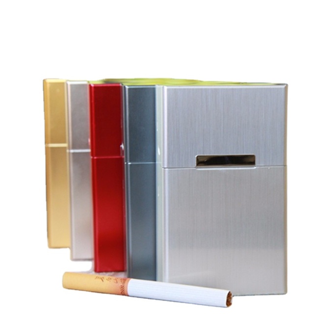 Wholesale Thin Fashion Pipe Creative Personality Cigarette Case Slim Metal Cigarette Cases Cigarette Box
