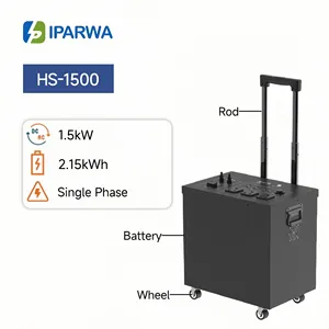IPARWA工場価格大容量3000W 5000W 1500WビッグサイズLifepo4リチウム電池ロッドソーラー発電機ポータブル発電所