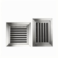 Grille d'air de retour ouvrable en acier inoxydable Grille d'air de retour à persienne fixe adaptée aux conduits de ventilation HVAC
