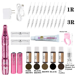 <span class=keywords><strong>Kit</strong></span> Professionnel de <span class=keywords><strong>Machine</strong></span> à Tatouer Sans Fil Tout-en-un, Course de 3,5 mm, pour Maquillage Permanent, Microblading Portable et Pigments pour Sourcils - Product Image 1