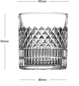 Verre à whisky rond givré de 335 ml, modèle SQ105, en verre cristallin, style ancien, pour la vente en gros - Product Image 6