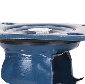 OEM anpassbar 4 Zoll 6 Zoll 8 Zoll feder belastete stoß dämpfende Rollen Eisenkern Polyurethan Rad starre Platte Nachlauf - Product Image 6