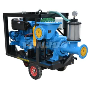 Yonjou Yp 6 Inch 8 Inch Diesel Engine Vacuum Priming Assisted Automatic Auto-prime Solid Handling Well Point Dewatering Pump