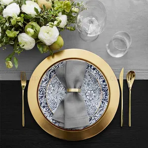 wedding cheap gold Antique Brass Charger Plate