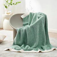 Ultra weiches, leichtes, gestricktes, atmungsaktives Plüsch vlies für das Schlafs ofa