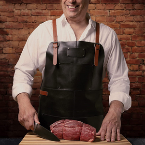 Wholesale 100% Original Premium Quality Leather Outdoor Sports <b>Chef</b> <b>Apron</b> Custom Logo Colors Apparel Unisex Custom Made Size - Product Image 2