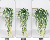 69 pièces de fleurs artificielles en plastique, verdure et lianes suspendues, modèles Yucalyptus, Rotin, Camélia, Rose, Pothos, pour salon