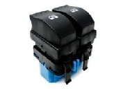Controllo alzacristalli elettrico a doppio pulsante per Renault <span class=keywords><strong>Sandero</strong></span> Logan Clio Duster-8200107772 nero blu-4.4 in plastica 4.3 5.3 cm nuovo - Product Image 2