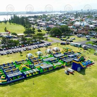 Course gonflable 5k Commercial Big Bounce Obstacle gonflable pour enfants et adultes Terrain de jeu incroyable pour parc Cours d'assaut gonflable à vendre