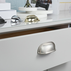 Furniture Handle Zinc Alloy Oval Drawer Pulls Scandinavian Style Durable Wardrobe Hardware - Product Image 3