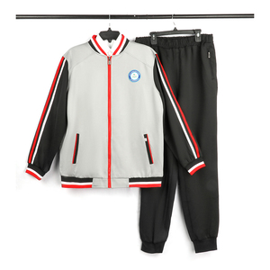 Ensemble uniforme scolaire pour garçons, tricoté en mélange polyester-coton, gaufré, pour l'automne et le printemps, costume de sport, couleur et logo personnalisables <span class=keywords><strong>YIAO</strong></span> - Product Image 3