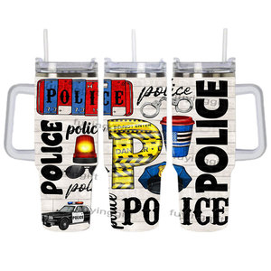 Vaso Térmico Personalizado de Acero Inoxidable de Doble Pared con Aislamiento al Vacío de 30oz/40oz, Regalos <span class=keywords><strong>para</strong></span> la Vida Policial, Tazas de Café, Regalos <span class=keywords><strong>para</strong></span> Oficiales de Policía - Product Image 4