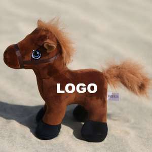 定制白色棕色马娃娃吊坠钥匙扣吉祥物毛绒玩具包吊坠 - Product Image 1