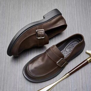 Zapatos de Vestir Casuales de Negocios para Hombre 2026, Estilo Británico Vintage, de Cuero Vacuno Ultra Suave, Ajuste Ancho y Cómodos - Product Image 2