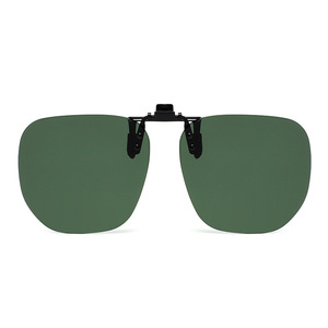 <b>Clip</b>-On Sunglasses Yellow Lenses UV400 Polarized For Driving Unisex Lightweight Plastic And Metal <b>Frame</b> TAC Lens - Product Image 2