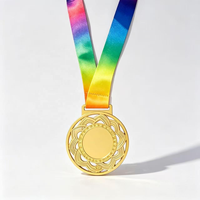 Medallón en Forma de Estrella de Aleación Metálica 3D Chapado en Oro con Cinta Colorida, Trofeos y Placas para Cooperación Empresarial, Fabricante