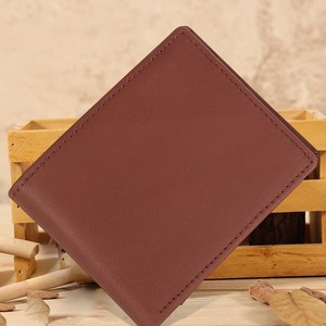 Genuine Leather Men's <b>Wallet</b> Brown Horizontal <b>RFID</b> Multi Card Slot Business Style Everyday Use - Product Image 1