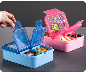 Lonchera Infantil con Diseño de Dibujos Animados, 900 ml, 3 Compartimentos, PP5, Hermética, con Tapa Extraíble, Logotipo Personalizado, para Niños Pequeños, Escuela, Guardería - Product Image 6
