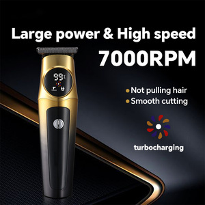 Cortadora de Pelo Eléctrica Profesional de Marca Personalizada, Recortadora de Pelo Recargable para Hombre, Máquina de Corte de Pelo con Pantalla LCD para Barbería - Product Image 3