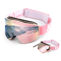 Masque de ski polarisé anti-buée magnétique relevable tendance avec logo personnalisé, protection UV400, coupe-vent, pour le ski et le snowboard