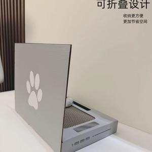 Rascador para gatos con forma de computadora, cuaderno plegable creativo, cartón corrugado de alta calidad, resistente a los arañazos y - Product Image 5