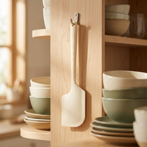 Spatule à pâte en silicone de qualité alimentaire, lame large avec noyau en acier inoxydable pour la pâtisserie, les gâteaux et la préparation culinaire - Product Image 5