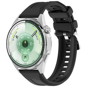 Bracelet de montre en silicone à fixation par pression pour <span class=keywords><strong>Huawei</strong></span> Watch GT6 41/46 mm, <span class=keywords><strong>installation</strong></span> en un clic, ajustement parfait, résistant à la transpiration, idéal pour un usage quotidien - Product Image 3