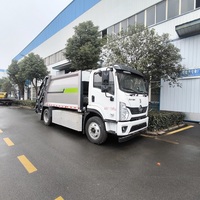 Camion à ordures compacteur électrique pur Shacman 4x2, alimenté par batterie, moteur 160 ch, manuel/automatique
