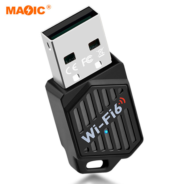 Driverless Dual Band 2.4G 5G with Blue Tooth 5.4 WiFi 6 Wireless Network Adapter