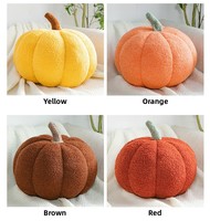 Coussin décoratif Sherpa en forme de citrouille, en peluche bouclée, style nordique, pour l'automne et Noël, décoration intérieure, canapé, chevet, dossier, chambre, cadeau CN No