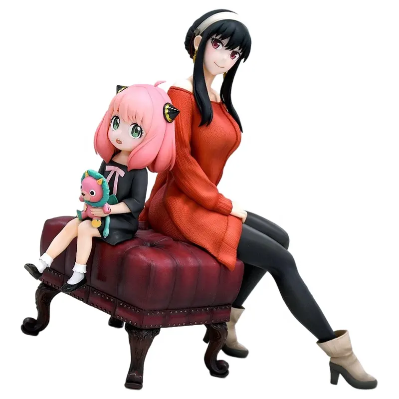 15cm SPY X Family Anya Anime Figures Yor Forger Sitting Sofa Kawaii Action PVC Figure Desktop Decoration Collection Doll Toys