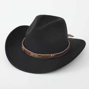 Chapeau de cowboy Fedora en feutre souple à bord roulé, personnalisé avec logo, unisexe, pour activités décontractées en extérieur – Vente en gros - Product Image 5