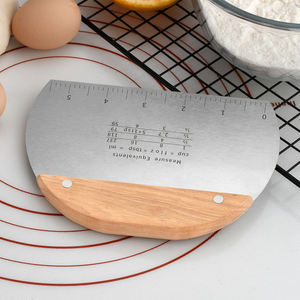 Utensile da Cucina in Acciaio Inox per Impasto e <span class=keywords><strong>Farina</strong></span>, Coltello per Pasticceria e Raschietto per Torte con Scala Graduata - Product Image 6