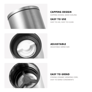 Moulin à café à meules céramiques réglables pour la cuisine domestique - Pot en verre de 165 ml, Lignes d'injection et d'assemblage B2B avancées - Product Image 2