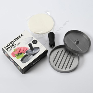 Moule à galettes manuel antiadhésif en plastique DD1131 pour hamburgers et viande, avec poignée et papier sulfurisé – Vente en gros - Product Image 2