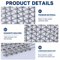 Panneau de présentation pour stand d'exposition moderne, personnalisable OEM, en acier inoxydable, avec maille métallique tissée décorative, pour magasin de détail