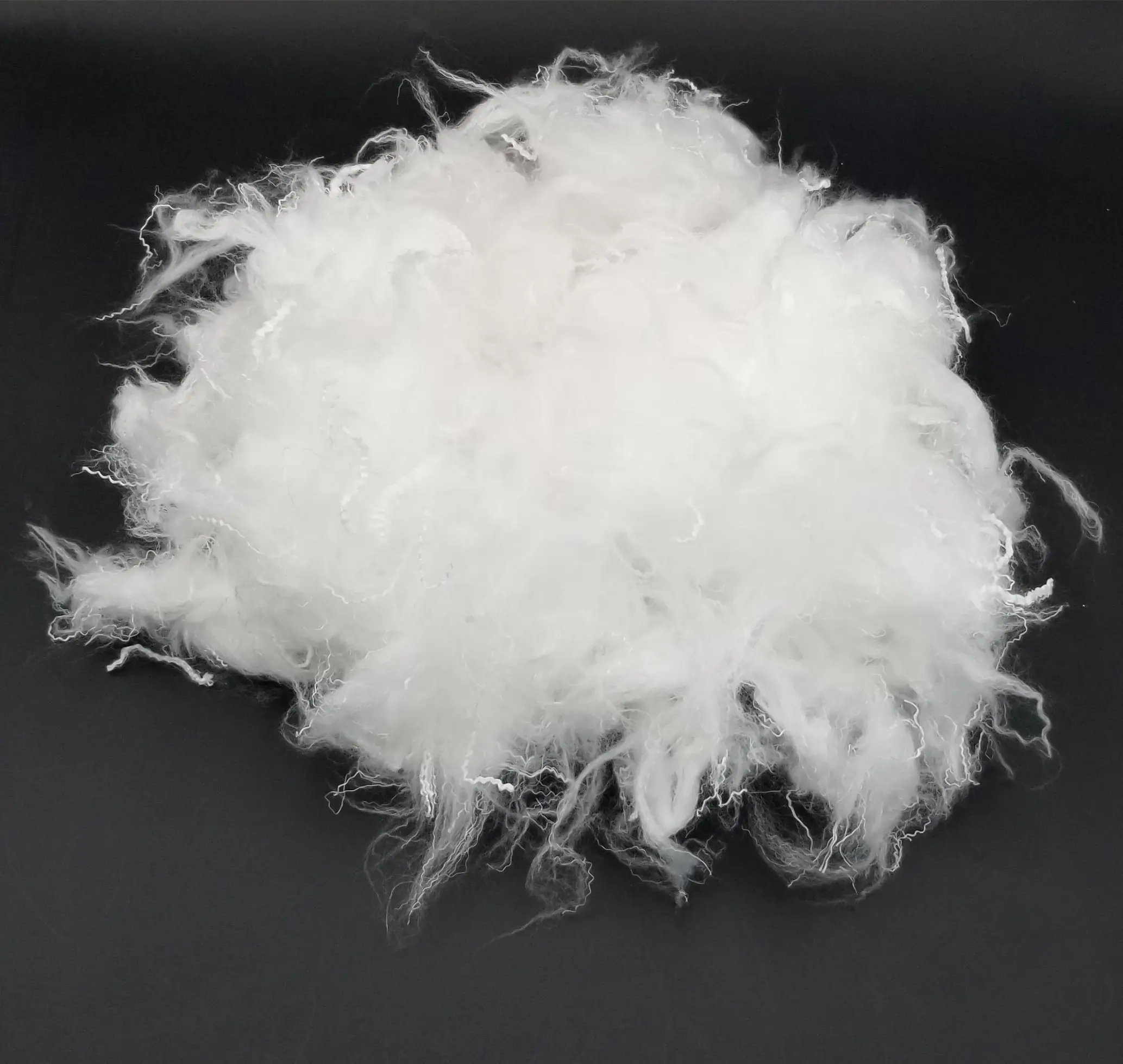 Usine de fibre blanche pour animaux de compagnie/fibre de polyester semblable à du duvet/micro denier pour le remplissage de fibre de polyester à bon prix