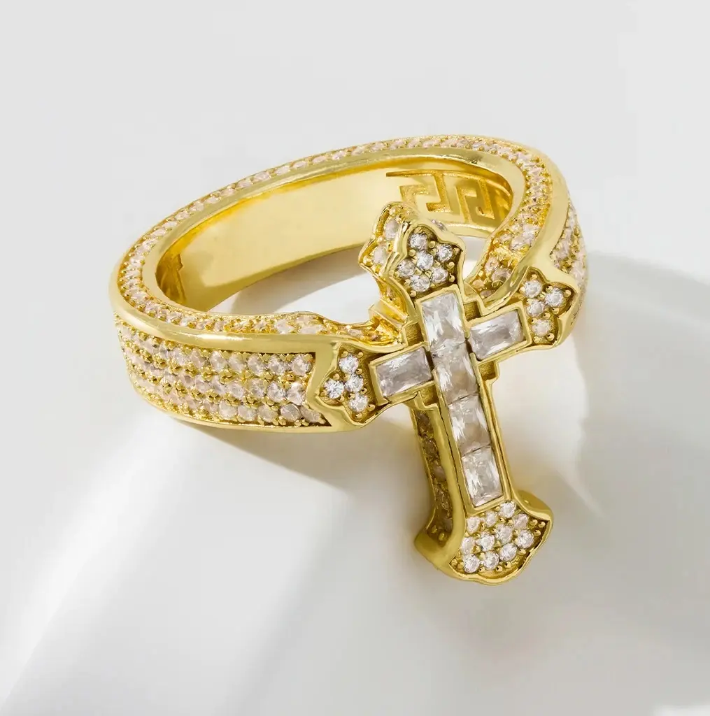 ชุดแหวนแต่งงานสีเงินสเตอริง925สำหรับผู้หญิงแหวนเพชรสีขาวชุบทอง