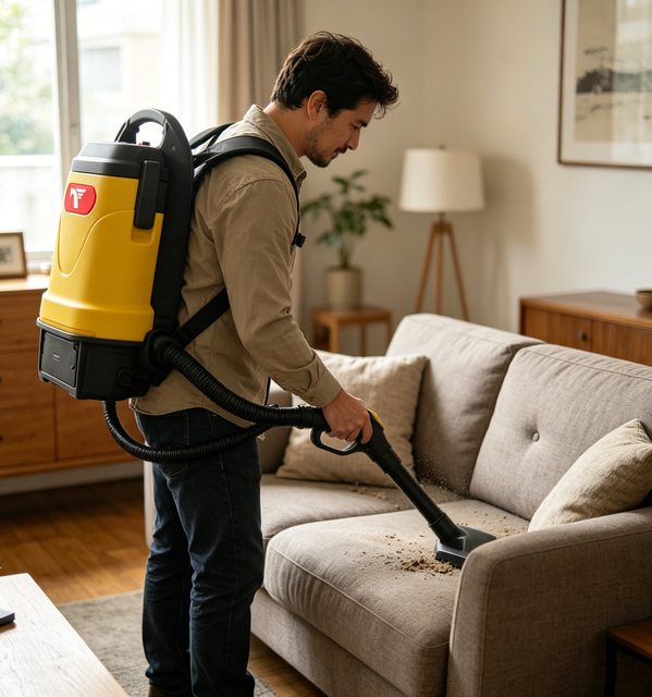 CleanHorse TJ-5S Electric Portable Wet and Dry Commercial Plastic Backpack Vacuum Cleaner for Loughs and Hotels