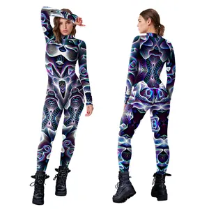 NADANBAO-traje con estampado Digital completo para mujer, monos de poliéster ajustados modernos para Cosplay, disfraz de Halloween para fiesta