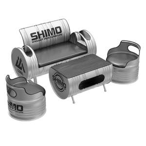 工业风铁艺商用甲板沙发摩托车俱乐部汽修美容改装店休息区油桶桌椅 - Product Image 5