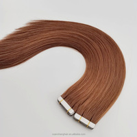 60cm Brun Couleur Brésilien Remy Bande dans les Extensions de Cheveux