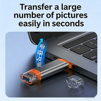 Lector de Tarjetas de Memoria SD y microSD con Doble Interfaz USB C y USB A, Adaptador OTG, Lector/Escritor USB 3.0 para Teléfono, Laptop y PC